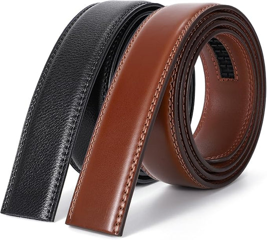 BELTROAD Ratchet Belt Strap for Men Leather Belts Without Buckle Replacement Leather Belt Strap Only 35mm for 40mm Buckle
