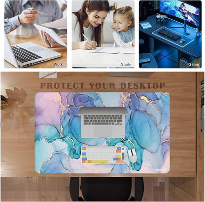 Mydours 40" x 24" Large Extended Gaming Mouse Pad with Stitched Edges, XXL Computer Mouse Mat, Premium-Textured Desktop Protection Desk Pad, Non-Slip Rubber Base Mouse Pad for Office and Home, Marble