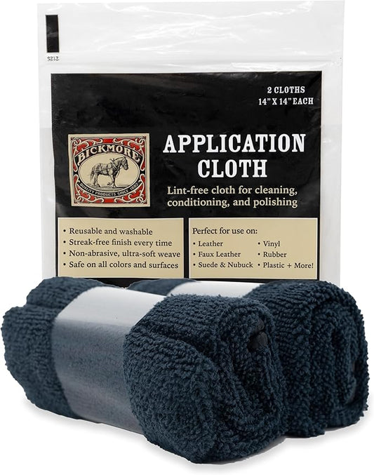 Bickmore 2-Pack Lint-Free Application Cloth for Leather Cleaner, Conditioner, and Polish | Scratch-Free Microfiber Towel for Smooth Application of Leather Care Products