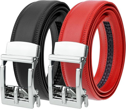 Gelante Ratchet Belt for Men, Mens Belts Leather 1.3'' Adjustable Trim to Fit Dress Belt