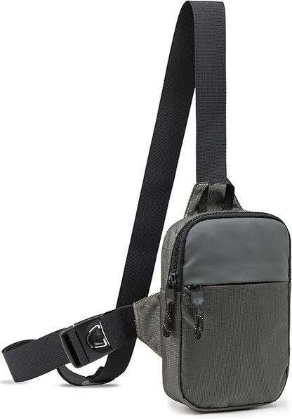 higouta Mini Sling Bag for Men Women, Small Crossbody Casual Utility Chest Phone Bag for Travel Workout