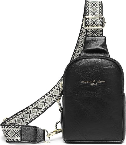 INICAT Small Sling Bag for Women Everyday & Travel Crossbody Bags Lightweight Cross Body Purses Vegan Leather