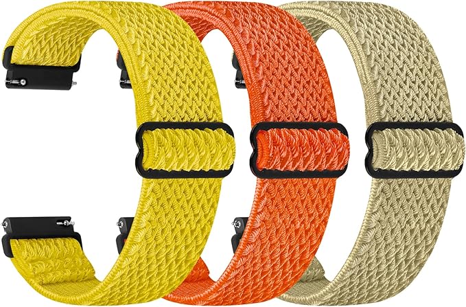 TumpCez Quick Release Watch Band - Choice of Width -18mm 19mm 20mm 22mm 24mm Watch Bands, Solo Loop Adjustable Elastic Nylon Watch Straps Replacement Wristband for Men Women