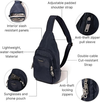 Baggallini womens Securtex Anti-theft Daytripper Sling