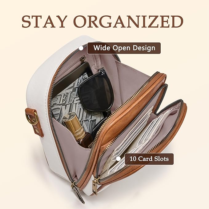 Small Messenger Bag Vegan Leather Crossbody Bag for Women Men, Vintage Cross Body Shoulder Purse with Card Slots