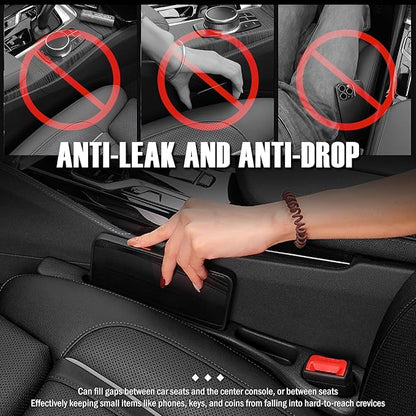 Car Seat Gap Filler 2 Pack,2026 Upgraded Car Seat Gap Filler Organizer with 2-Slot Storage & Phone Holder,Multifunctional in Between Cars Seats Catcher for Gaps 1.1-1.4" Wide