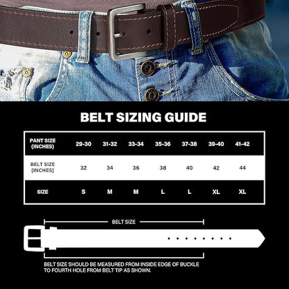 Wrangler Men’s Leather Belt, Country Casual Every Day Belt for Jeans