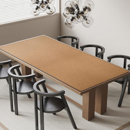 MAIDERN Leather Desk Mat Large XL, 74.8” x 35.4” Reversible Office Desk Pad Mat, Cork & Leather Large Mouse pad for Desk, Waterproof Computer Desk Mat for Gaming Home Office (Black)