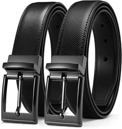 CHAOREN Reversible Belt Men 1 Piece - 1.25" Leather Dress Belt - Trim to Fit for Elegant Style