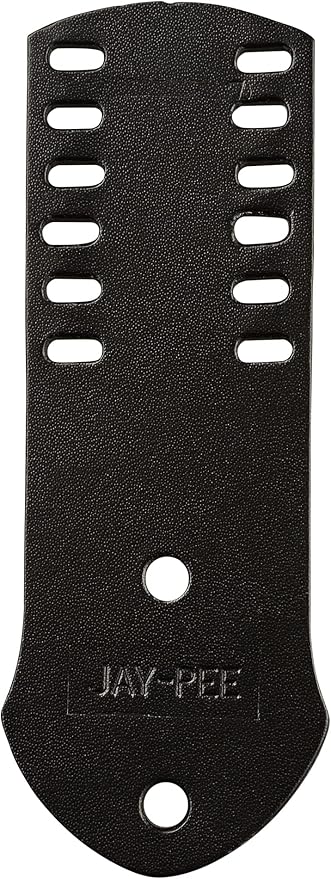 Jay-Pee Police Citation Bar and Badge Holder Six Bars Genuine Leather Black