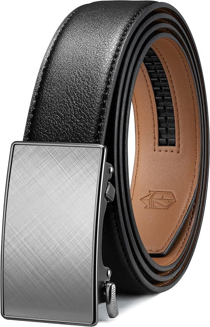 Zitahli Ratchet Belts for Men,Adjustable for Gift mens belt Leather For Dress and Casual Trim to Fit,Men's Accessories