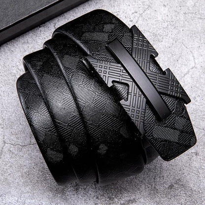 Dubulle Designer Mens Belts, Sliding Automatic Buckle Ratchet Dress Belt TOP Genuine Leather Strap Gifts