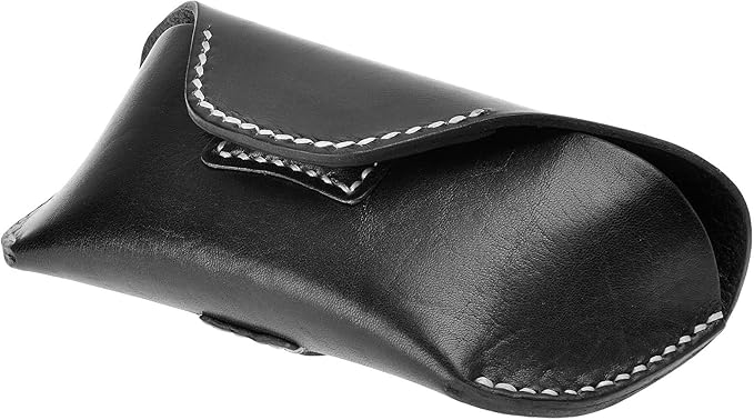 ZLYC Unisex Semi Hard Genuine Leather Eyeglass Case With Belt Loop for Prescription Eyeglasses & Standard Sized Sunglasses