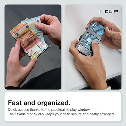 I-CLIP, Premium Men's Leather Wallet, Versatile Changeable Money clip, Secure Card Holder, Compact Men's Wallet Minimalist, Sleek Slim Design, Perfect Money Clip Wallet for Men
