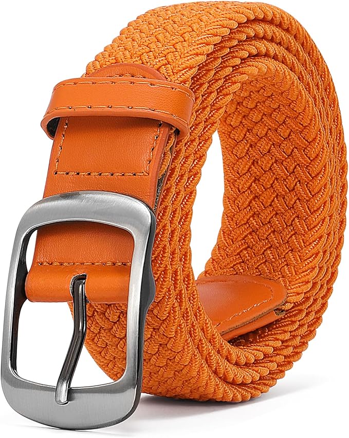 XZQTIVE Braided Belt Stretch Belt for Men and Women Multicolored Woven Golf Belt Elastic Jean Belts