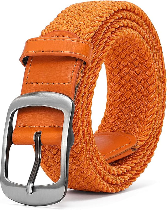 XZQTIVE Braided Belt Stretch Belt for Men and Women Multicolored Woven Golf Belt Elastic Jean Belts