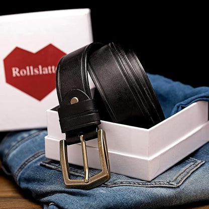 Luxury Full Grain Genuine Leather Belt Men Gift, 1.5" Wide Vintage Real Leather Western Cowboy Men's Belts
