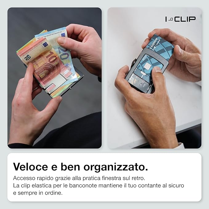 I-CLIP, Premium Men's Leather Wallet, Versatile Changeable Money clip, Secure Card Holder, Compact Men's Wallet Minimalist, Sleek Slim Design, Perfect Money Clip Wallet for Men