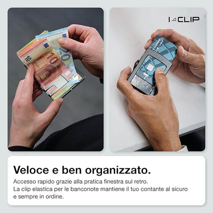 I-CLIP, Premium Men's Leather Wallet, Versatile Changeable Money clip, Secure Card Holder, Compact Men's Wallet Minimalist, Sleek Slim Design, Perfect Money Clip Wallet for Men