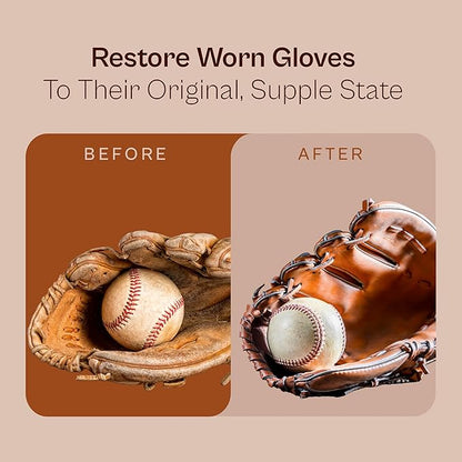 SARNA BASEBALL Glove Oil for Softball & Baseball Gloves, 8 Oz – Lanolin-Based Formula, Helps Soften Leather & Prevents Cracking – Game-Ready Glove Oil to Break in Gloves