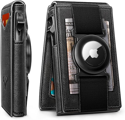 BULLIANT Men Wallet Gift Boxed,Slim Front Pocket Wallet Money Clip Card Holder 3.8"x2.7",Pop-up Access