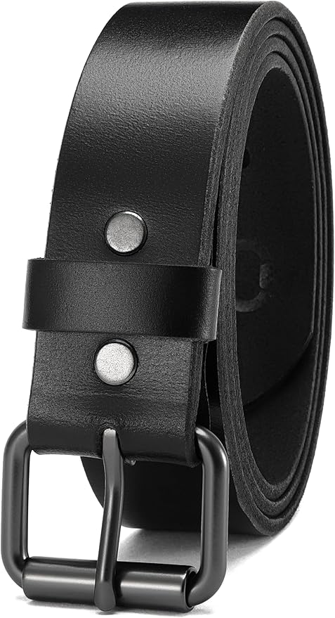 CHAOREN Work Belts for Men Heavy Duty - 1.5" Full Grain Leather Belt Casual - Fully Adjustable, Double Prong