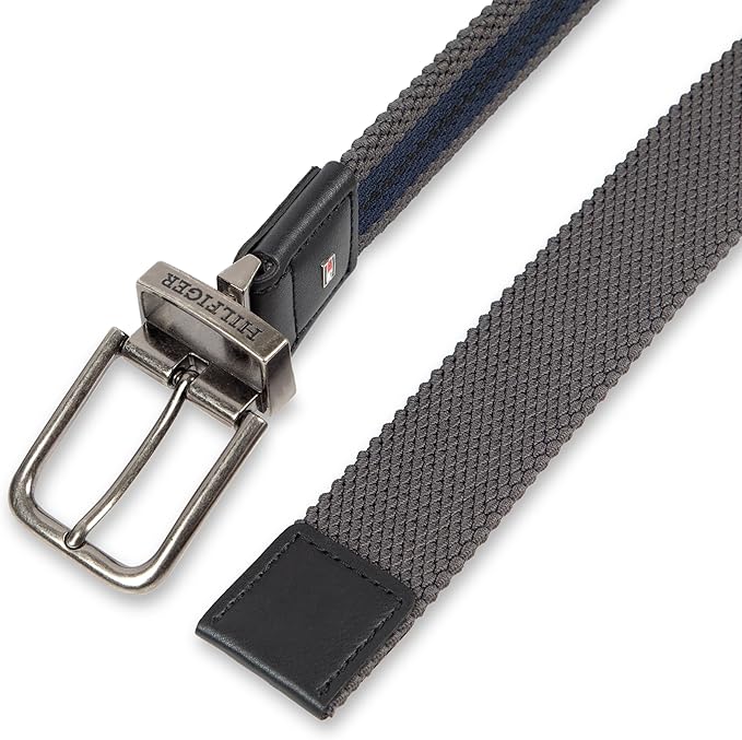 Tommy Hilfiger Men's Reversible Leather Belt, 2‑in‑1 Design for Dress Or Casual Wear