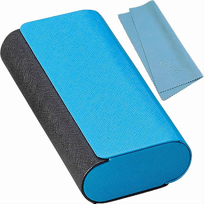 Glasses Case for 2 Storage Portable Compact Slim Two-Piece Soft Case Hard Case