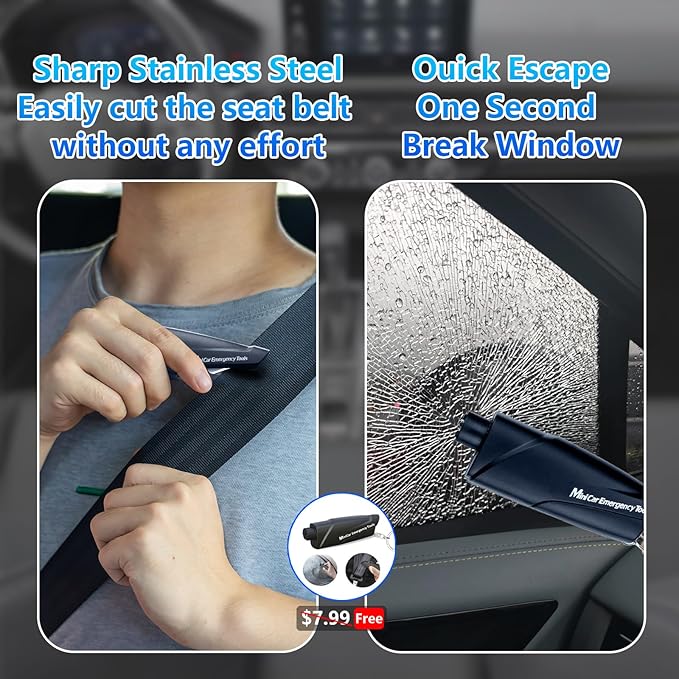 Seat Gap Filler Compatible with Kia Sportage.Deeper Than Standard Retail Models(7.5cm)|Added Cup Holder (2 Fixed Points) + Hooks + Charging Cable Port |2pcs Black| Free Window Break Hammer 1pcs|