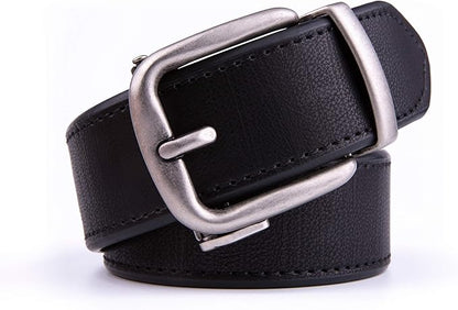 Fabio Valenti Men's Genuine Leather Ratchet Dress Belt with Automatic Buckle, Adjustiable Sizes, Handmade, All leather Strap