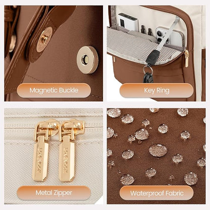 LOVEVOOK Travel Laptop Backpack Purse for Women Fashion Vintage Computer Backpack 15.6 Inch Large Teacher Nurse Backpack Casual Daypack for Business Work College