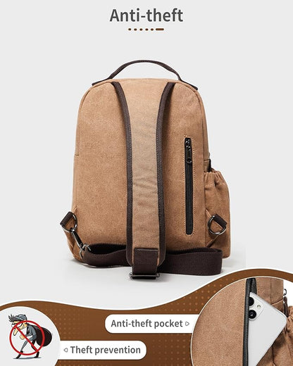 Messenger bag for Men,Small Sling Crossbody Backpack Shoulder Bag for Men Women,canvas Strap Backpack Sling Bag