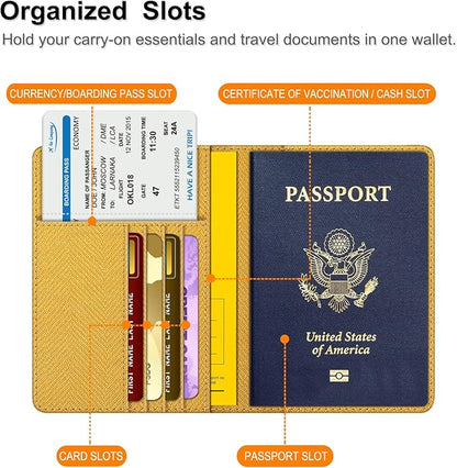 FINTIE Passport Holder, Slim Travel Wallet RFID Blocking Card Case Cover Passport Cover Protector Essentials with Credit Card Slots for Women/Men | Slim, RFID Blocking, Card Case Cover, Essentials, Credit Card Slots