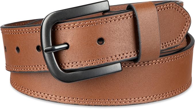 Dickies mens Genuine Leather Belt – Durable Casual Style, Regular & Big and Tall Sizes