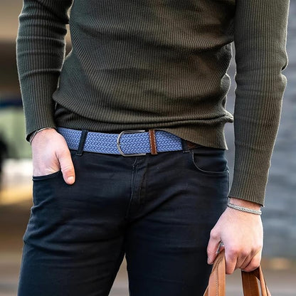 XZQTIVE Braided Belt Stretch Belt for Men and Women Multicolored Woven Golf Belt Elastic Jean Belts