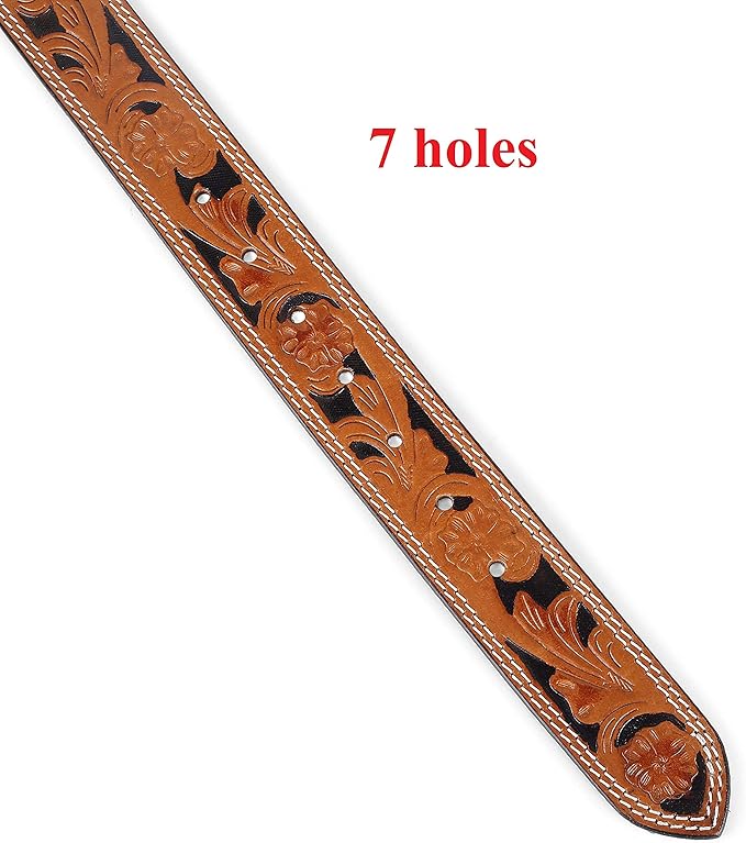 F&L CLASSIC Western Belt without buckle for men – Full Grain Leather Cowboy Belts for jeans - One Piece Leather strap belt