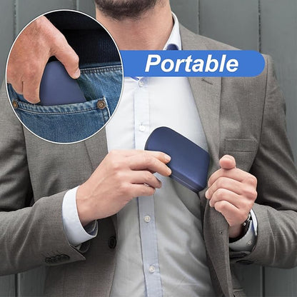 Joyberg Glasses Case, 2 Pack Eyeglass Case with Cleaning Cloth, Glasses Case Hard Shell Fits Most Glasses
