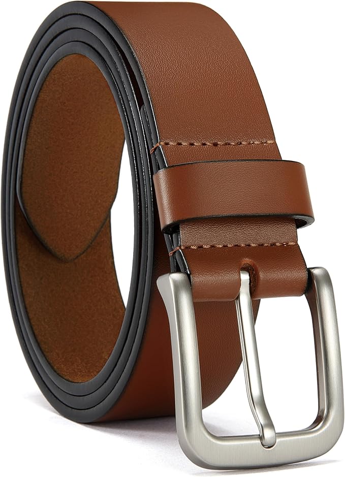 CHAOREN Mens Belts Leather - 35mm Genuine Leather Belt for Jeans - Men Gift for Casual Dress