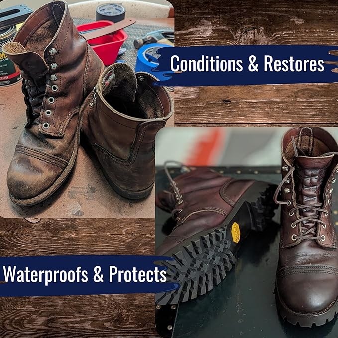 Huberd's Shoe Grease 7.5 oz – Leather Conditioner and Waterproofer for Boots, Shoes, & Gear. Deep Conditioning to Rejuvenate and Protect Leather - Since 1921