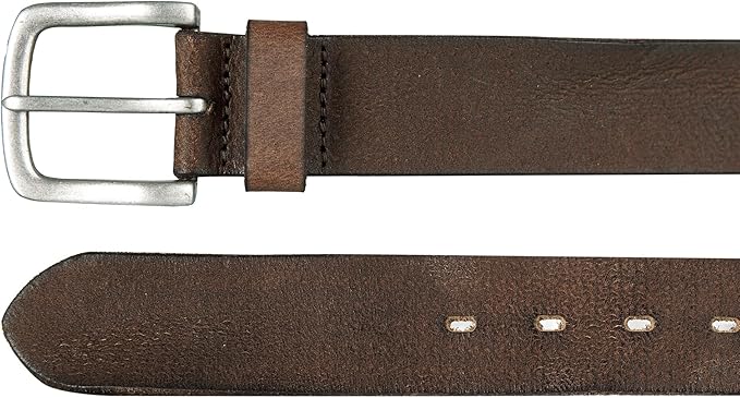 Lucky Brand Men's Jeans Leather Belt| Classic| Casual| Dress| Everyday| American Heritage| Genuine Leather| Metal Buckle