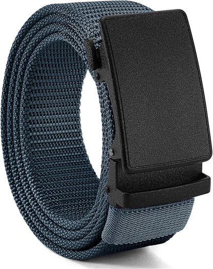 CHAOREN Nylon Ratchet Belts for Men - Adjustable Casual Work Belt with Slide Buckle - Trim to Fit