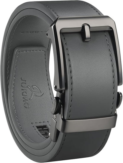 JUKMO 1.5" (38mm) Leather Ratchet Belt for Men in Gift Box