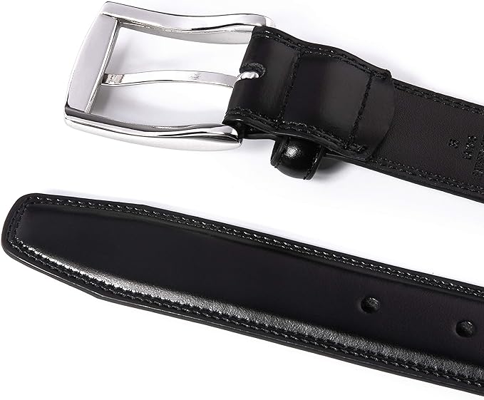 Fabio Valenti Genuine Leather Dress Belts For Men - Mens Belt For Suits, Jeans, Uniform With Single Prong Buckle
