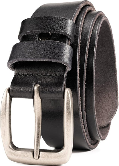 WOLFANT Leather Belt for Men,100% Italian Full Grain Real Solid Leather