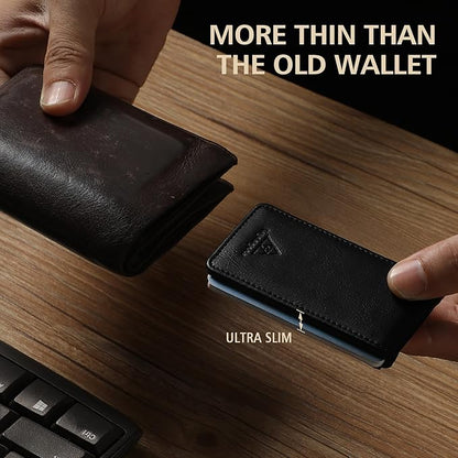 Magnetic Money Clip for Men Leather Money Clip with elastic band Slim Money Clip Holds 5 credit card and10 Bills