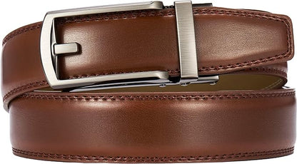 CHAOREN Mens Dress Belt - Ratchet Belt Leather 1 1/4" Comfort Click - Perfect Companion to Mens Dress Shoes