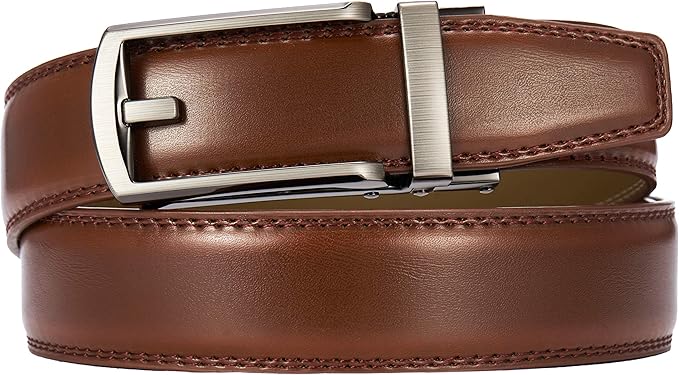 CHAOREN Mens Dress Belt - Ratchet Belt Leather 1 1/4" Comfort Click - Perfect Companion to Mens Dress Shoes