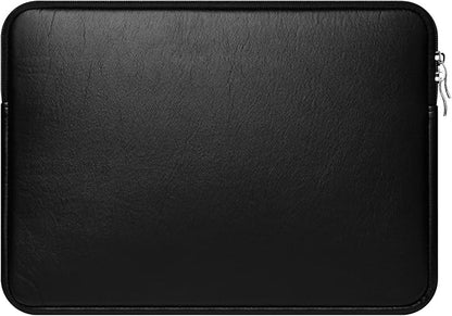 CCPK 15.6" Laptop Sleeve Compatible for 16" MacBook Pro 16 Inch 15" Mac Hp Acer Aspire 5 Samsung Lenovo Surface Book Envy x360 15 In Computer Cover 16in PC Carrying Case 15.6 Inch Bag PU Leather Black