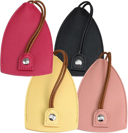 Protective Pull Out Key Case, 4PCS Creative Key Cover Case, PU Leather Large-Capacity Car Key Pull Out Key Case Not Easy to Slip Key Pouch