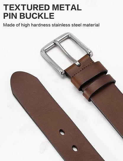 Thicken Full Grain Leather Mens Belt Heavy Duty Mens Work Belt Mens Belt High Hardness Buckle Packed In Gift Box